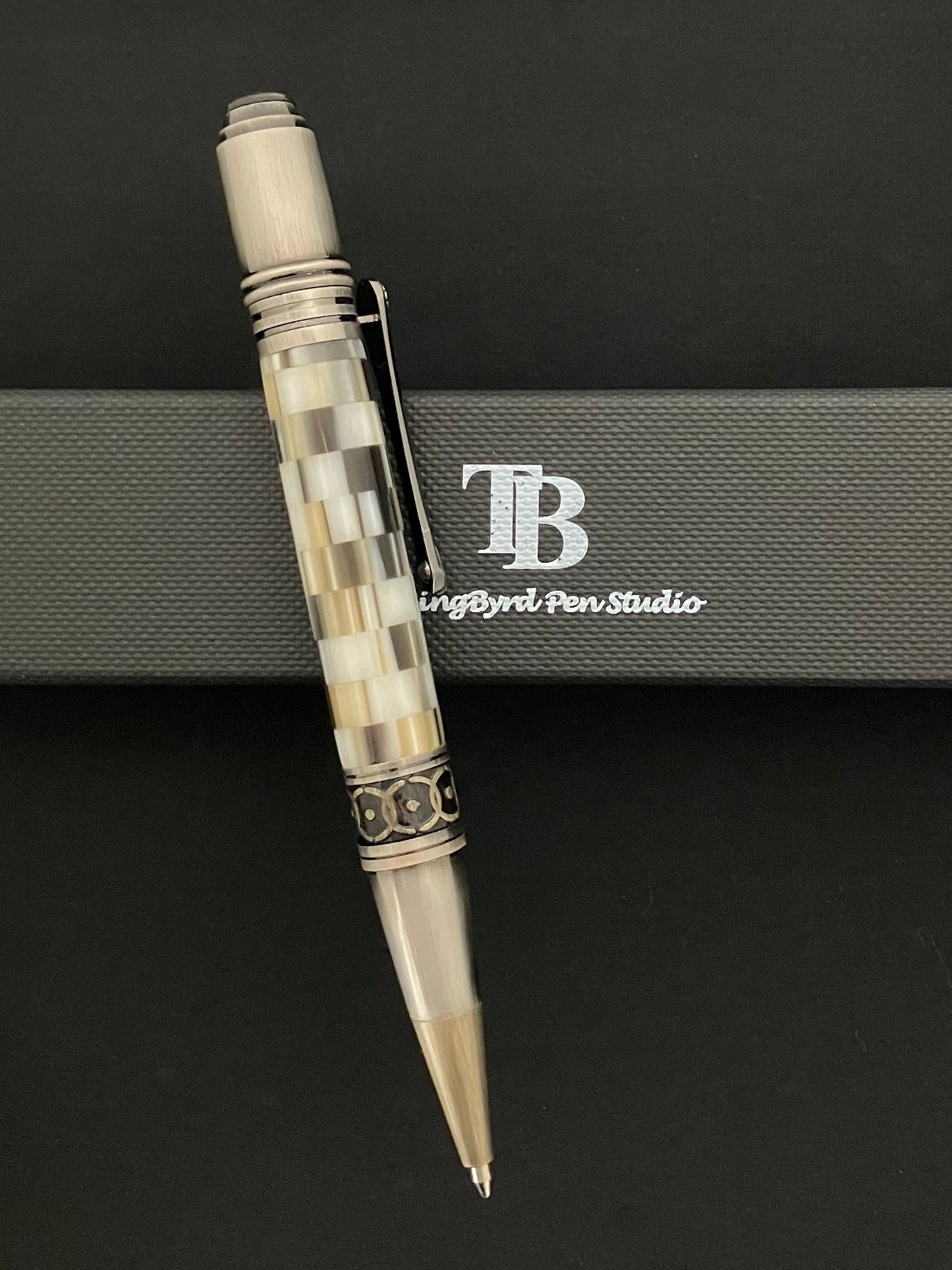 Antique Rose copper plating with segmented acrylic body "City Lights"