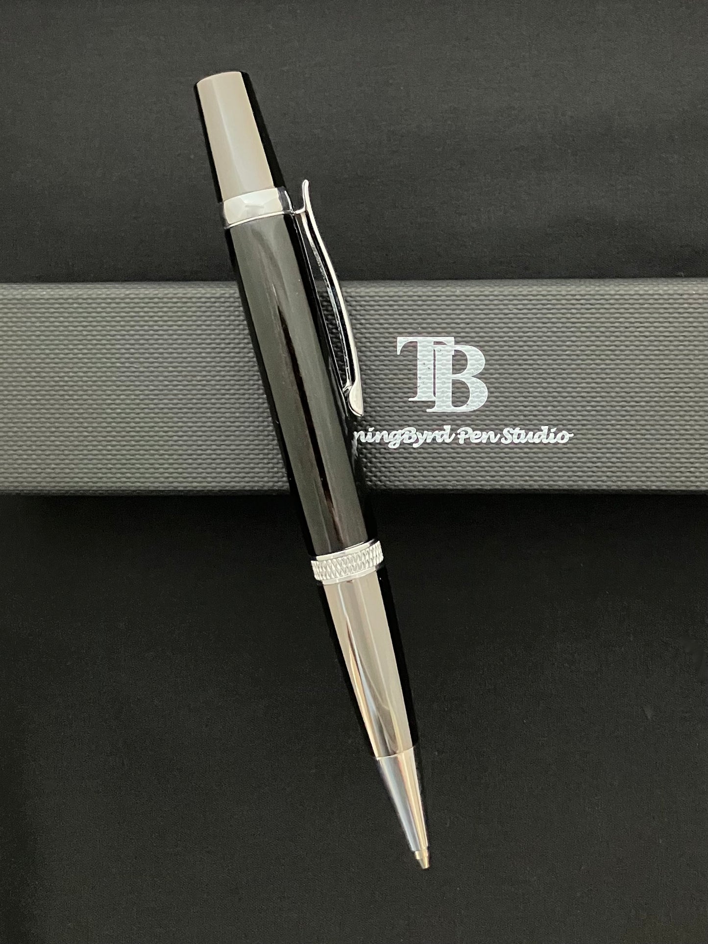 Nigerian Ebony with Platinum and black titanium plating