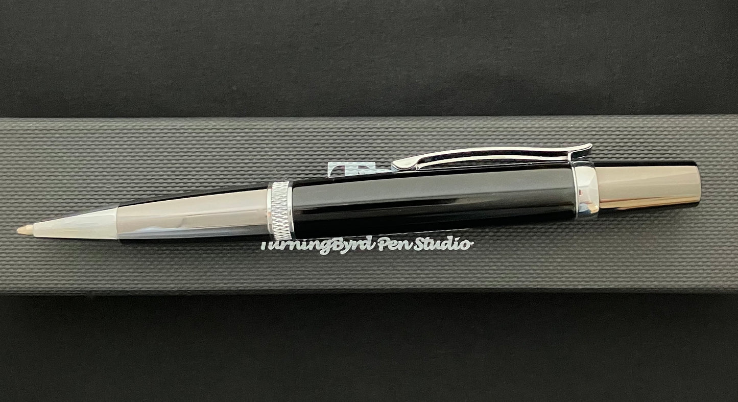 Nigerian Ebony with Platinum and black titanium plating