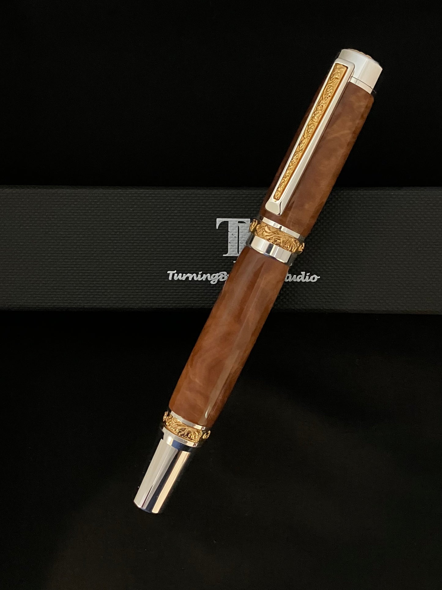 South American Ziricote with Gold and Silver Fountain pen