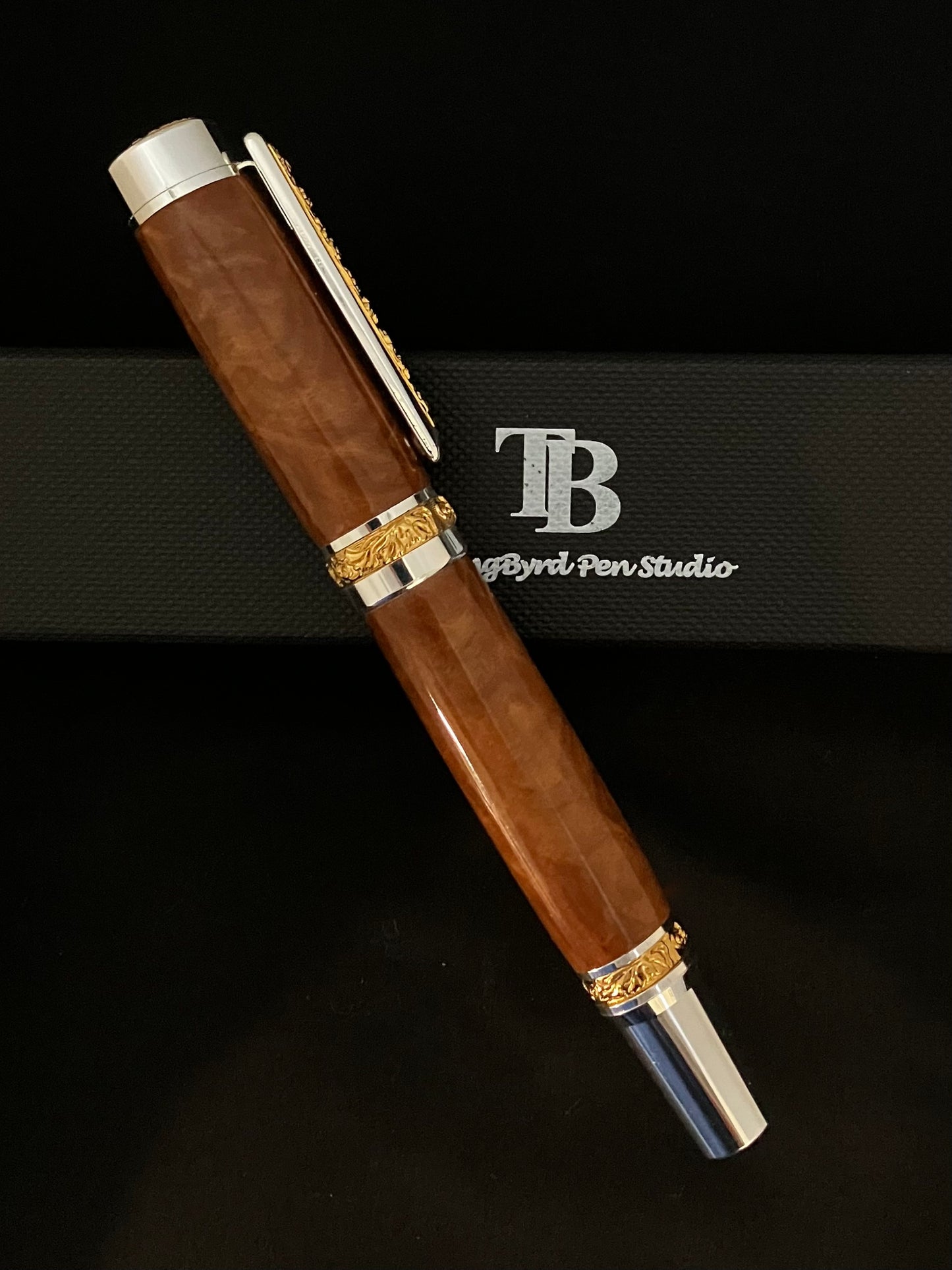 South American Ziricote with Gold and Silver Fountain pen