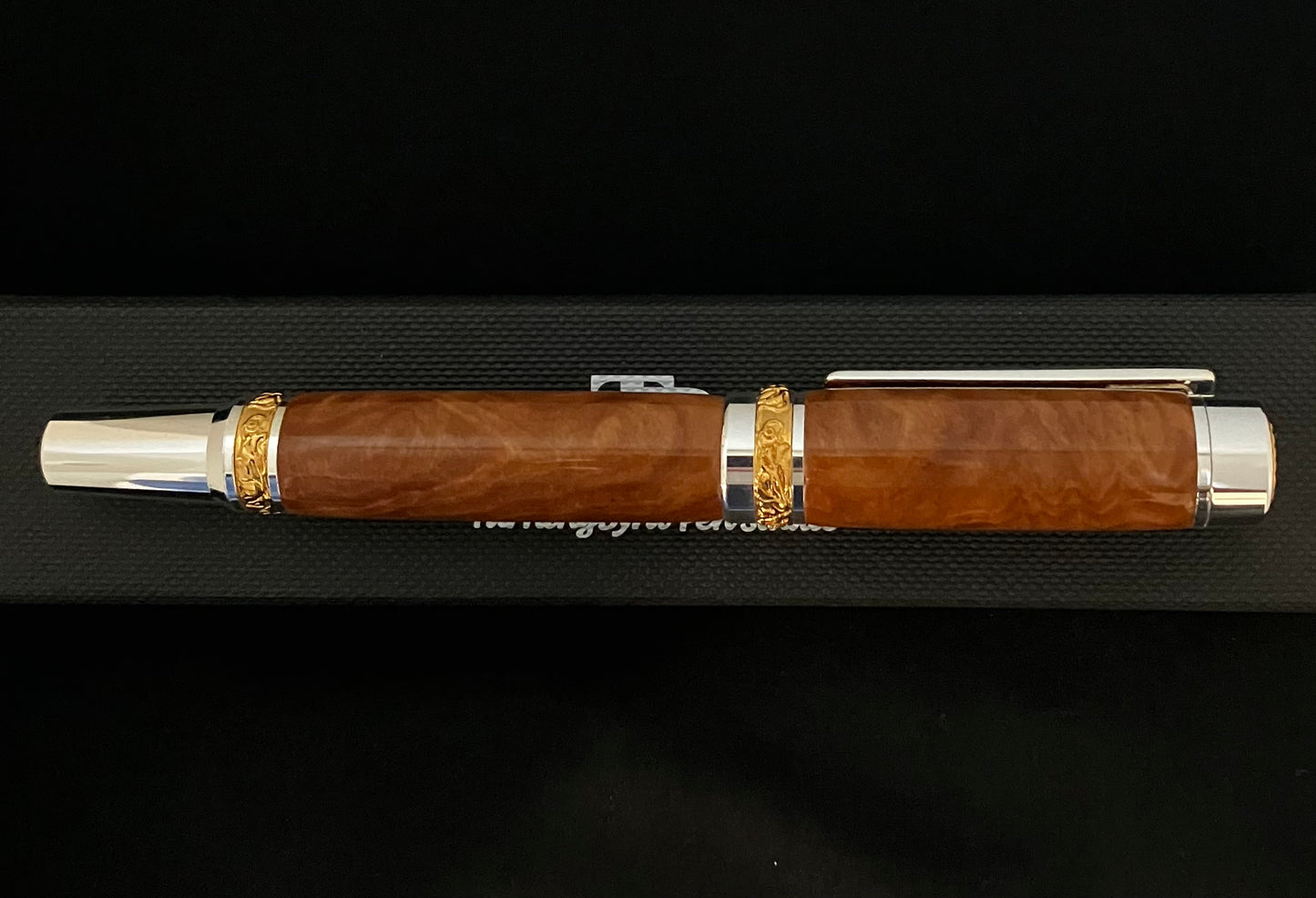 South American Ziricote with Gold and Silver Fountain pen