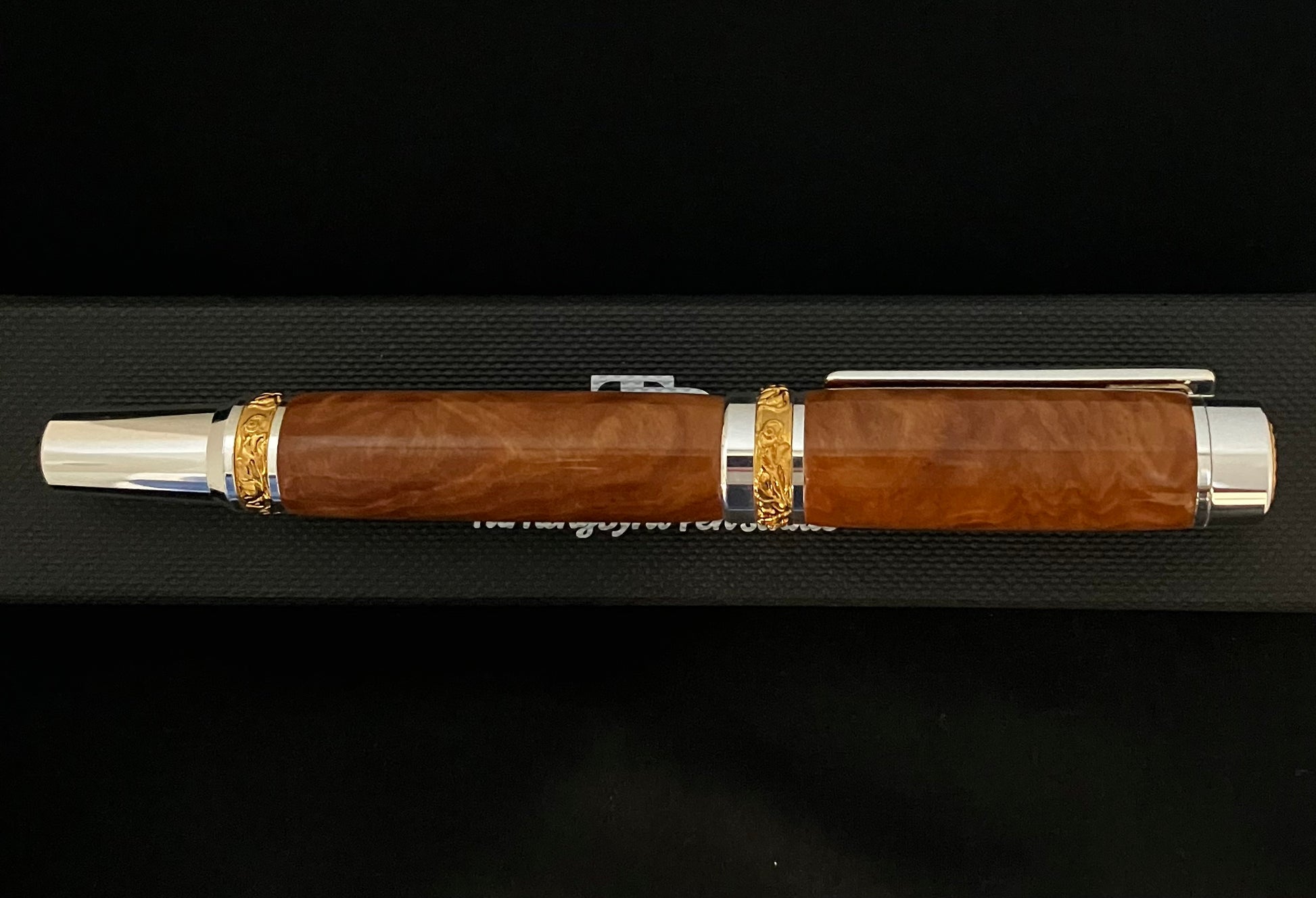 South American Ziricote with Gold and Silver Fountain pen
