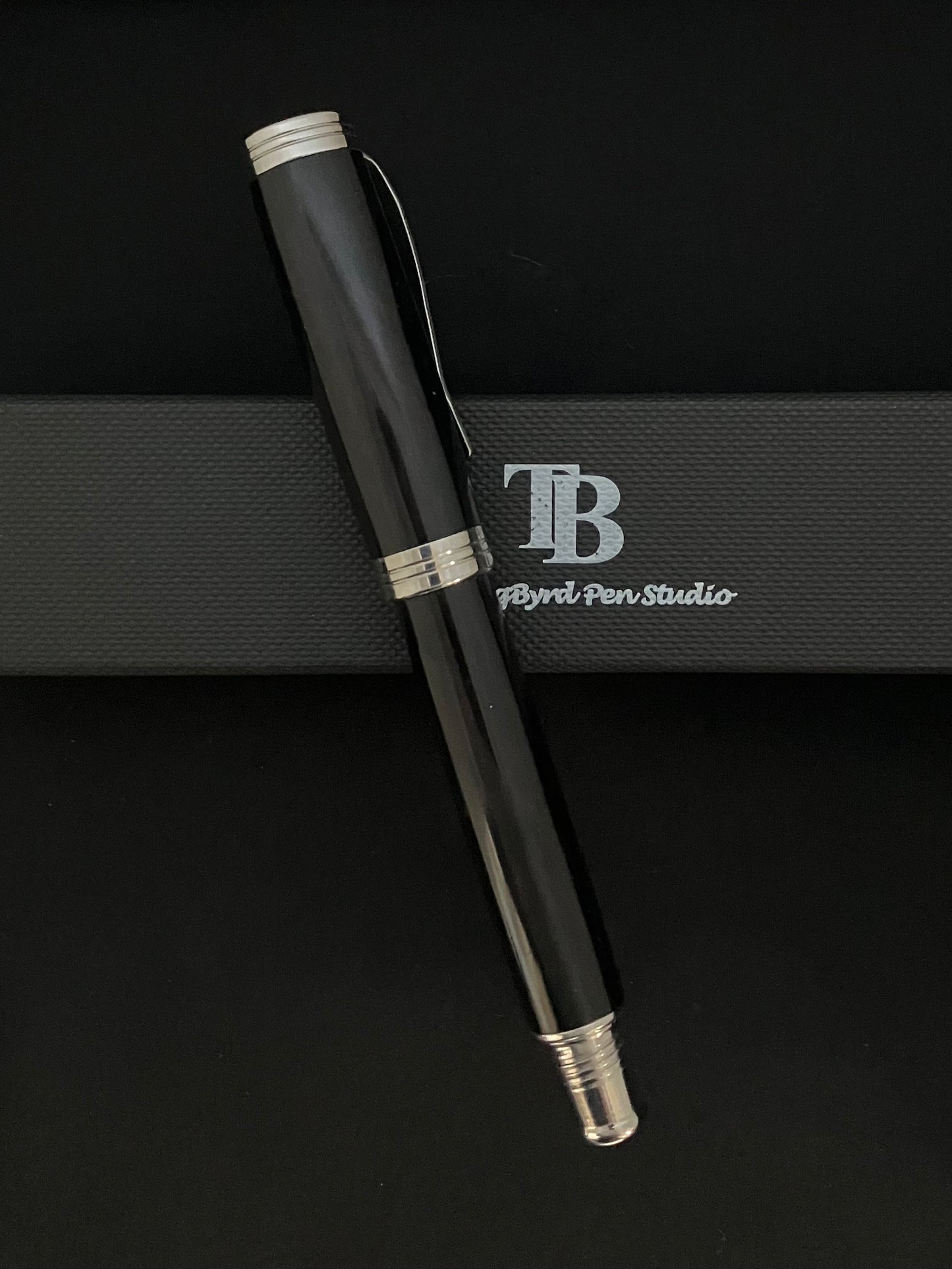 Black maroon Rollerball with Stainless Steel