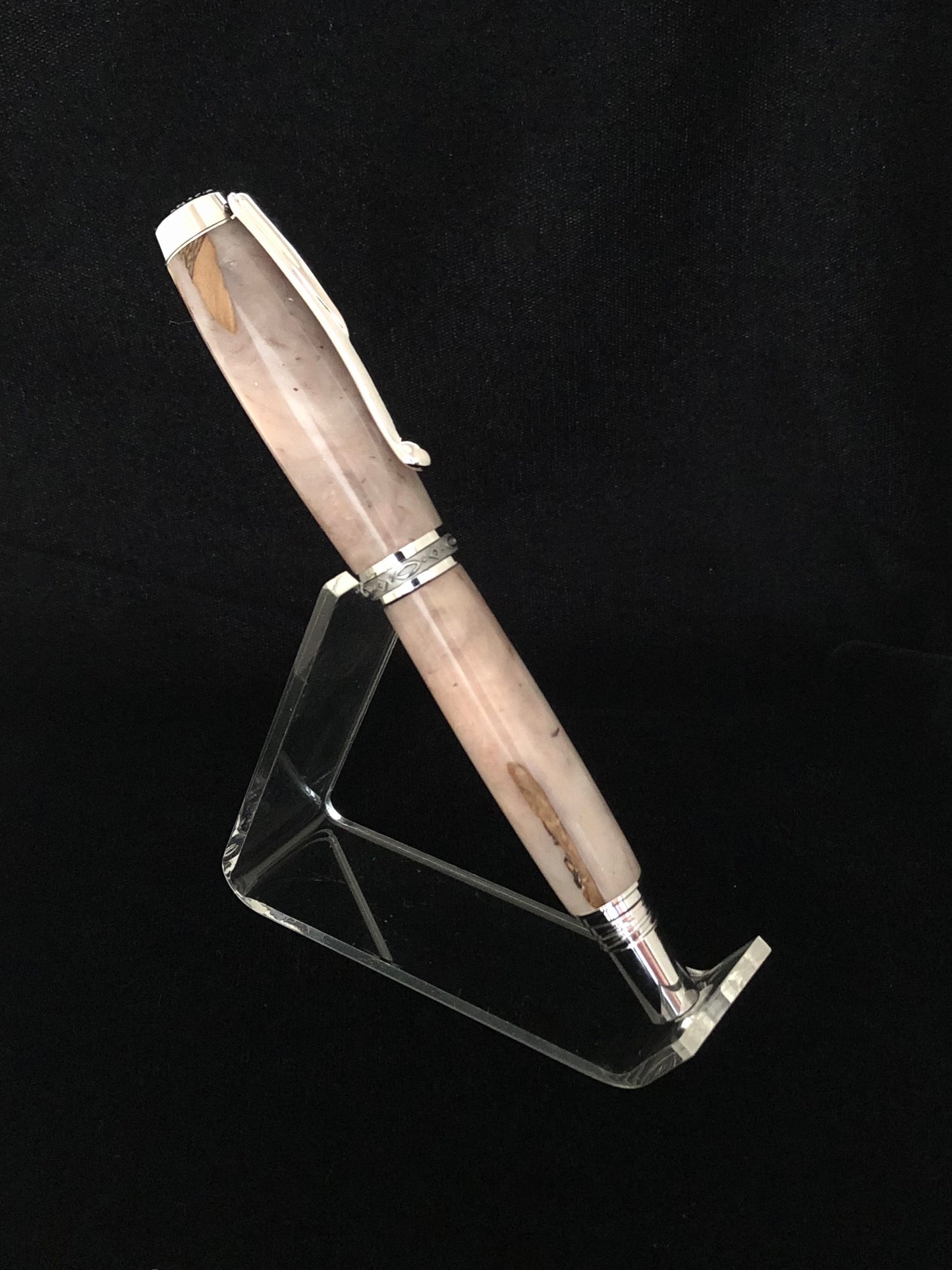 sand. colored resin with bits of sea shells rollerball pen