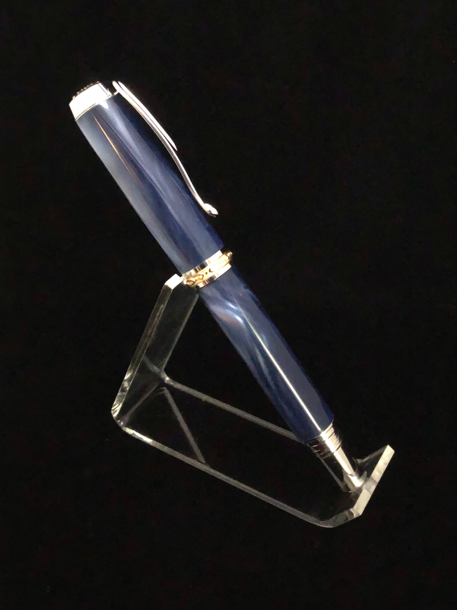 Blue Steel Mist resin Rollerball Pen