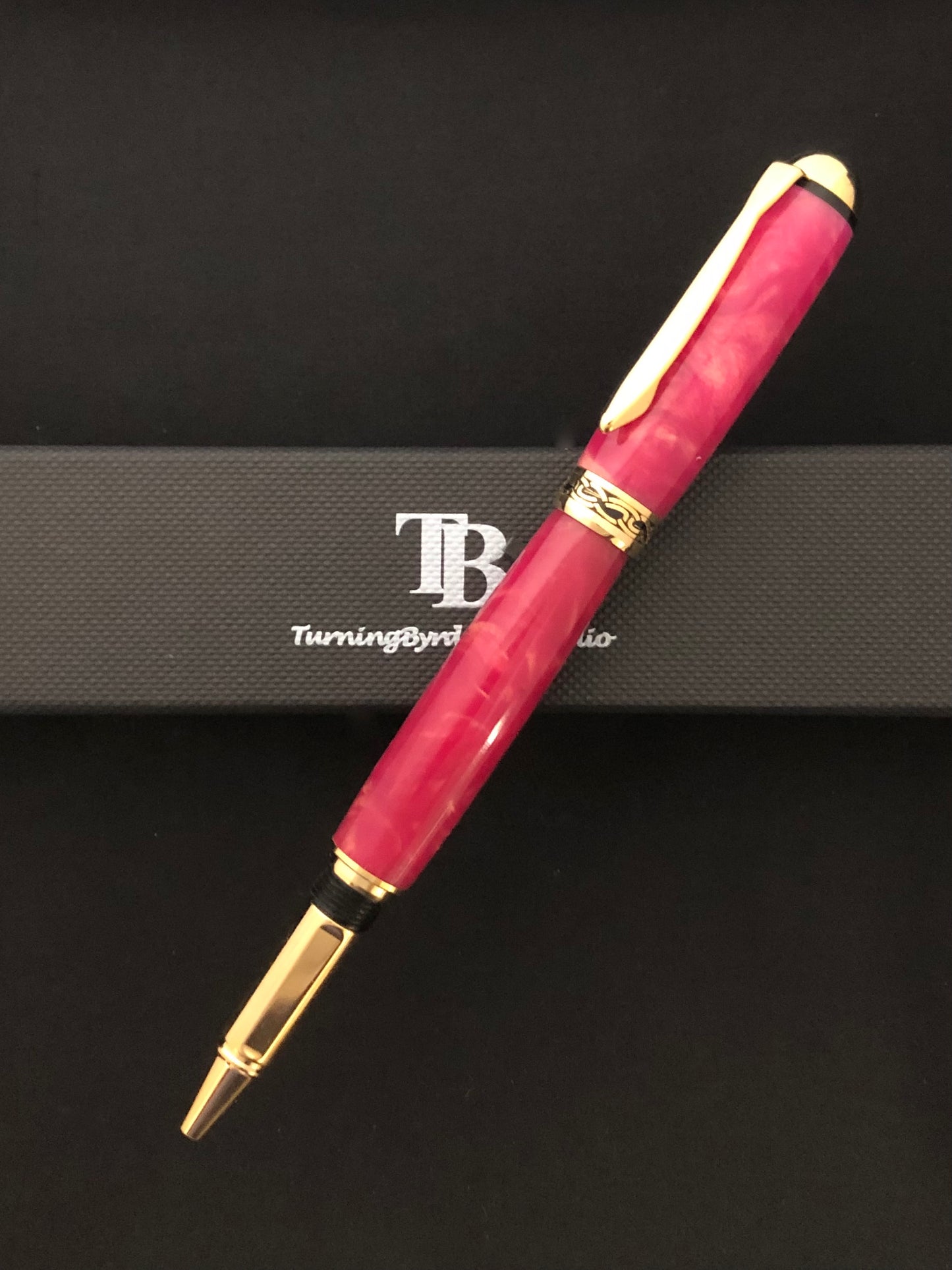 RB402-0921  Fandango Pink - Handcrafted Rollerball Pen