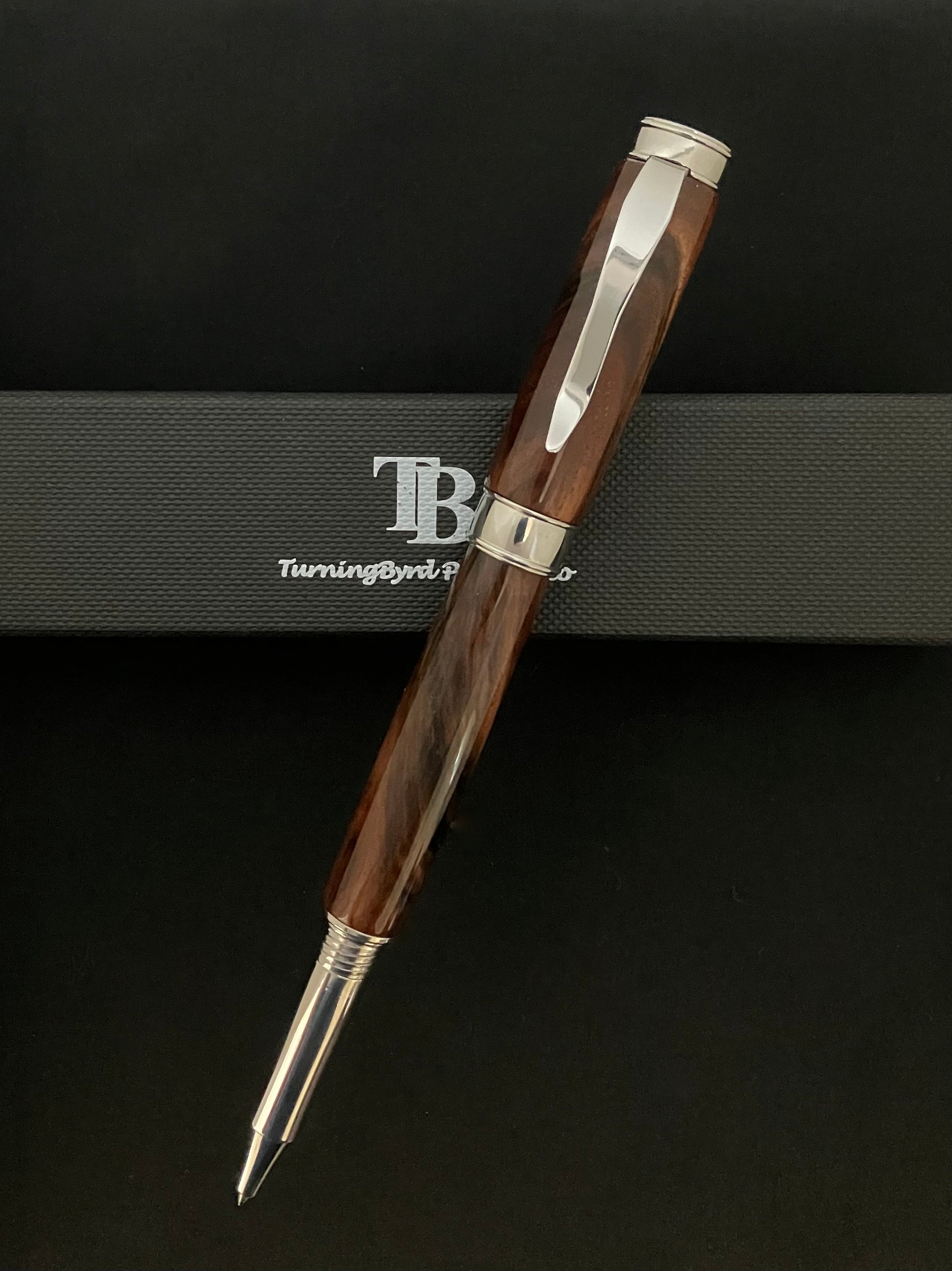 Turkish Walnut with USA Stainless Steel Rollerball Pen