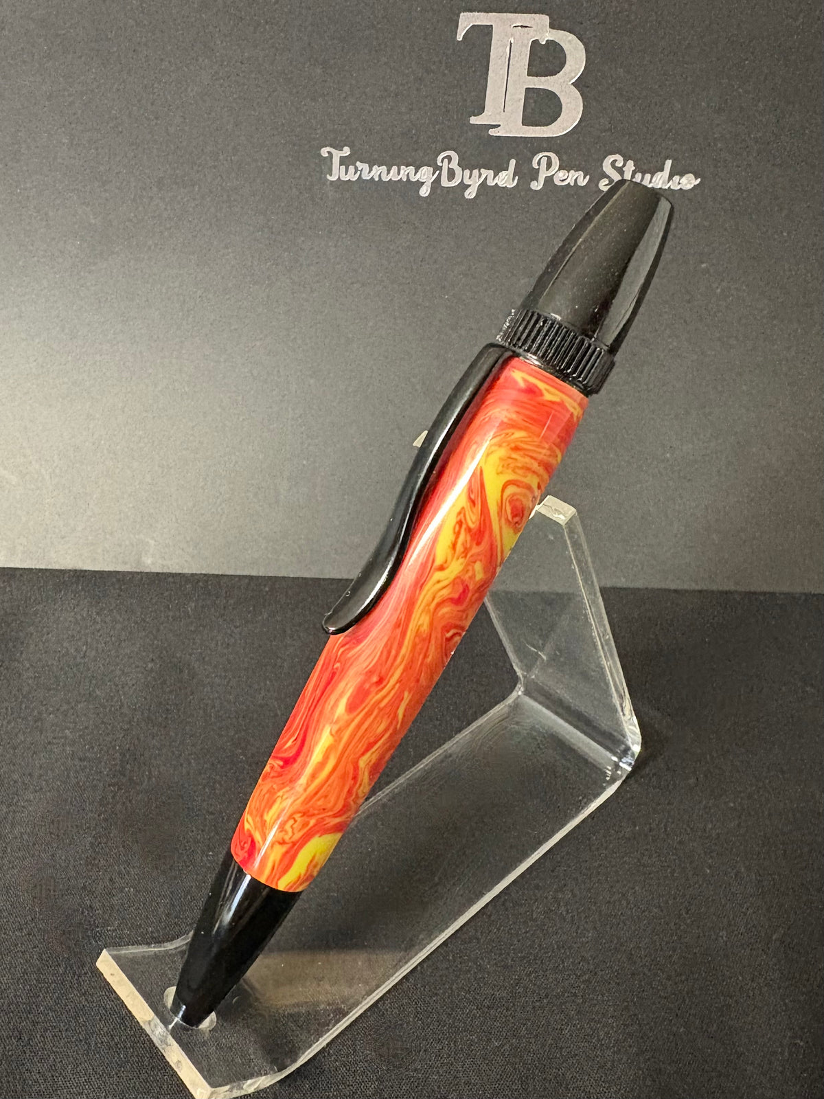 Firework Explosion In Pen Firestorm Explosion - Handcrafted Ballpoint Pen – TurningByrd Pen Studio