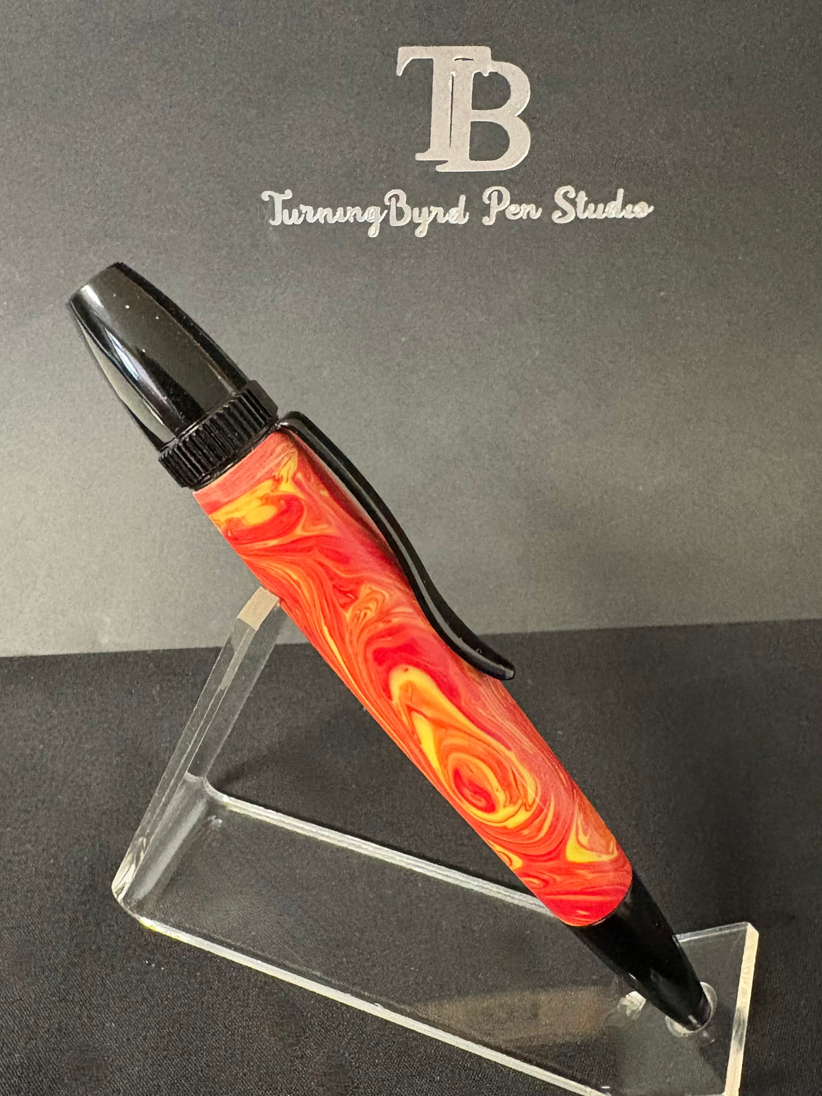 Firework Explosion In Pen Firestorm Explosion - Handcrafted Ballpoint Pen – TurningByrd Pen Studio