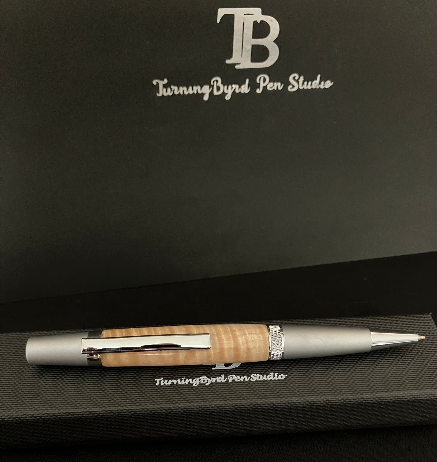 BP553-0524 Curly Maple - Handcrafted Ballpoint Pen