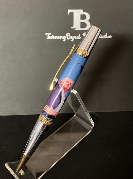 BP566-0824 Trump Fight Fight Fight- Handcrafted Ballpoint Pen