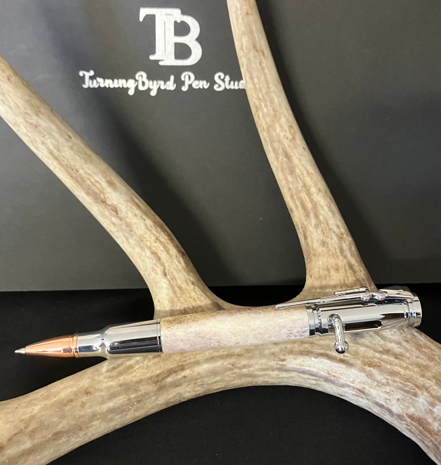 BP585-1124 Whitetail Antler - Handcrafted Ballpoint Pen