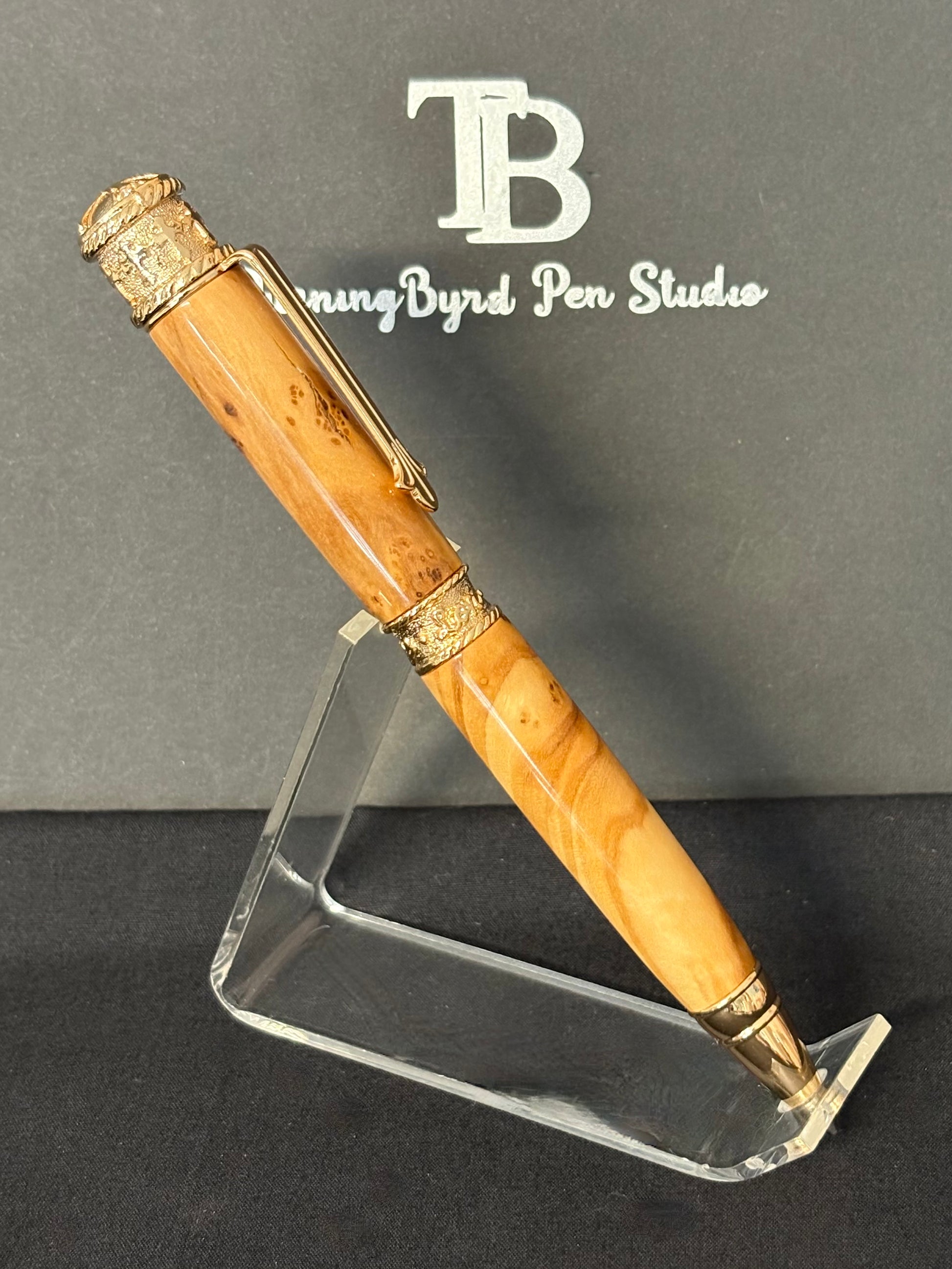 Faith, Hope, Love Olive wood pen