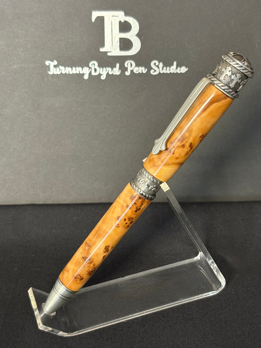 Faith, Hope, Love - Antique Pewter Handcrafted  Ballpoint Pen