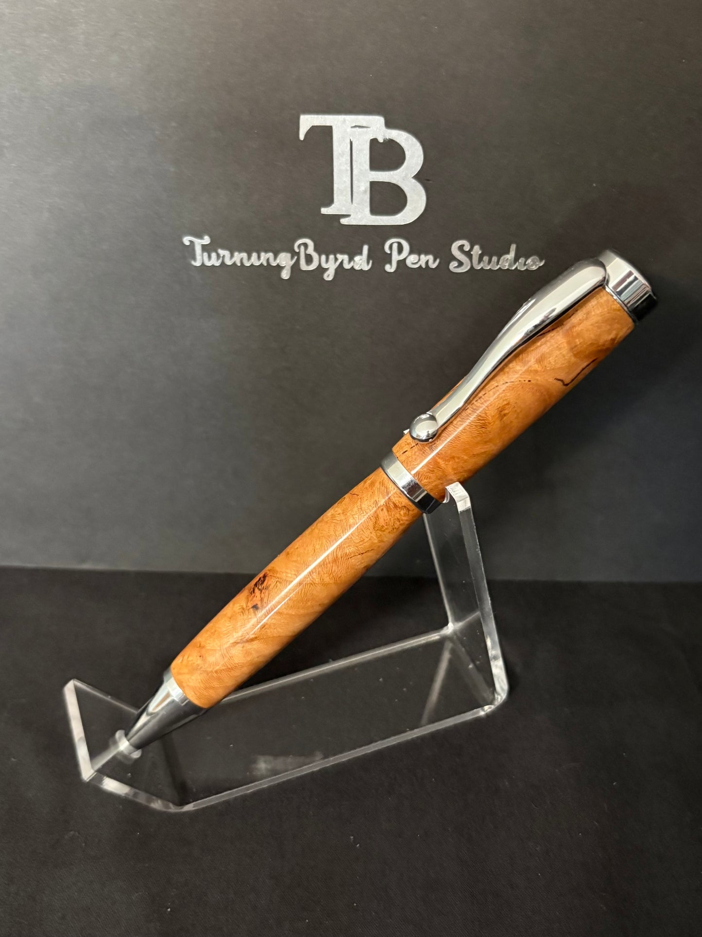 BP652-0726 Cherry Burl - Handcrafted Ballpoint Pen