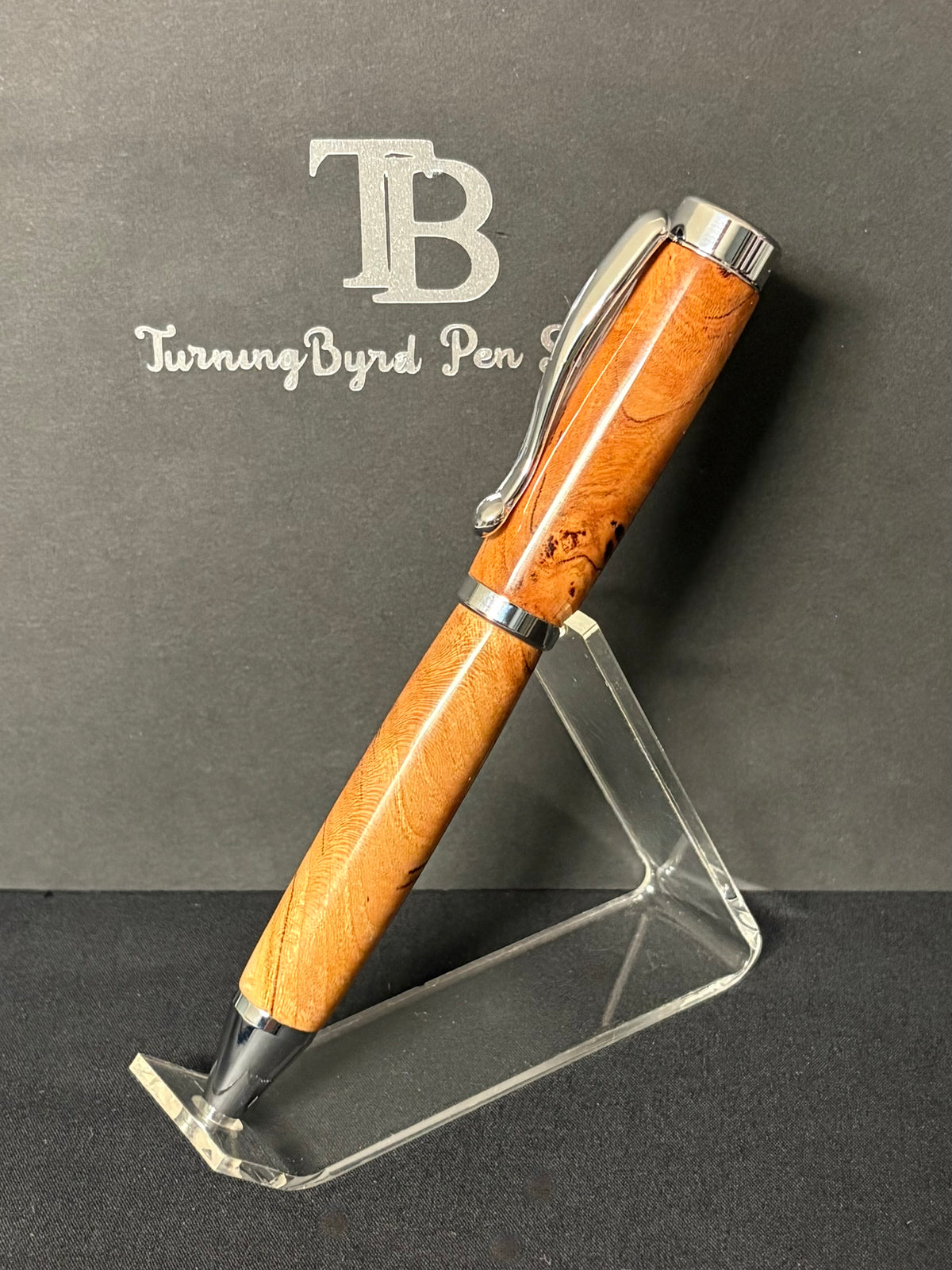 Cherry Burl - Handcrafted Ballpoint Pen