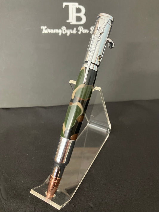 BP563-0824  Woodland Camo - Handcrafted Ballpoint Pen