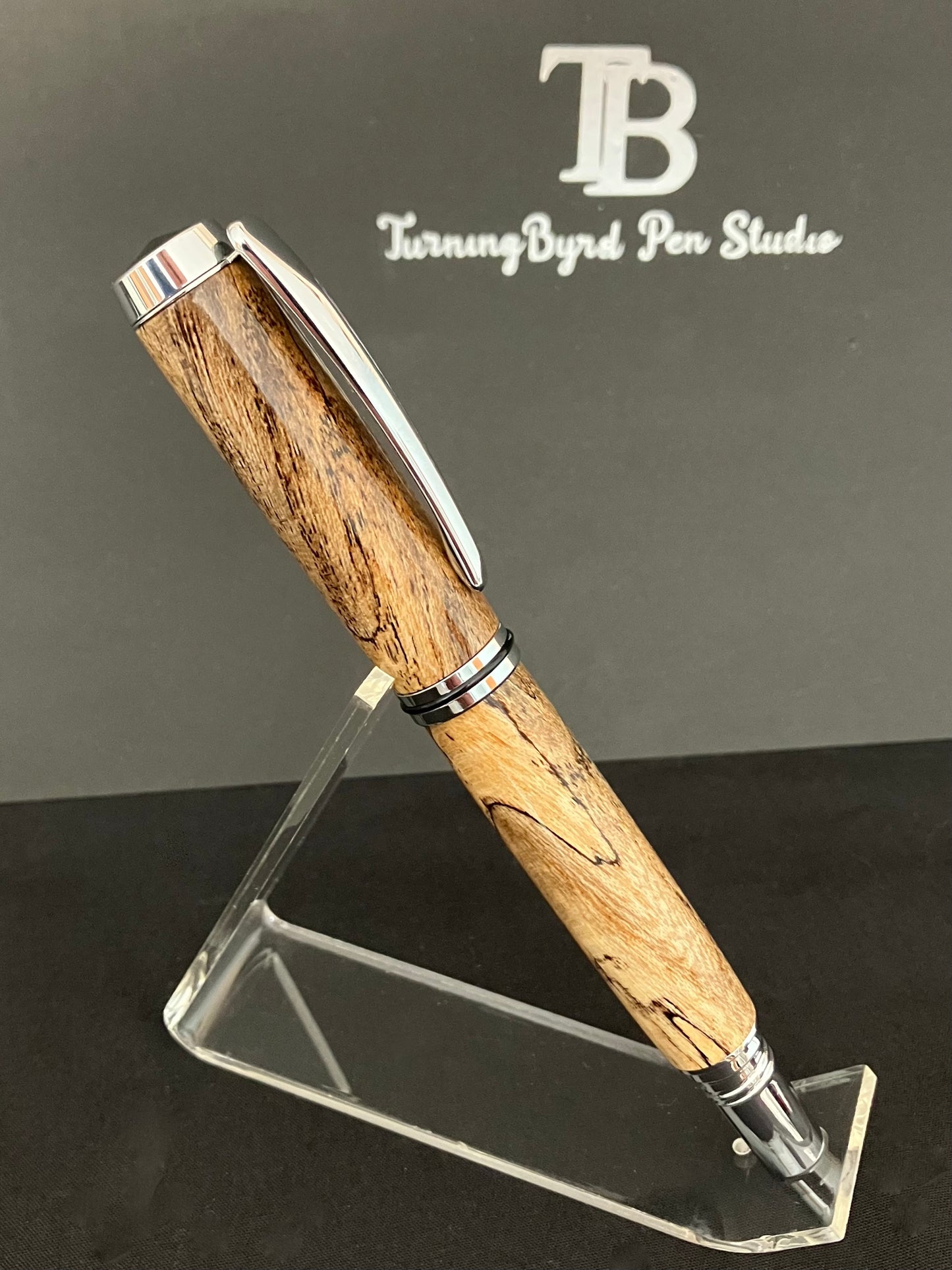 FP176-0424 Spalted Hackberry - Handcrafted FountainPen