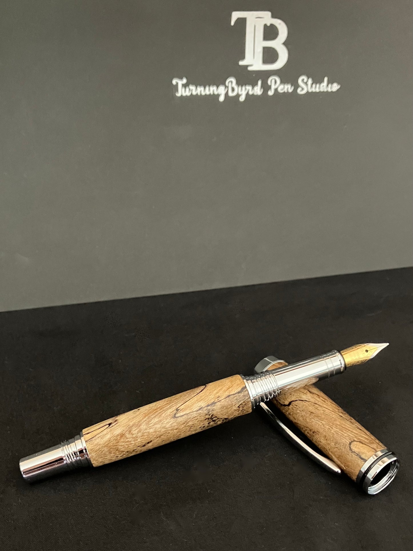 FP176-0424 Spalted Hackberry - Handcrafted FountainPen