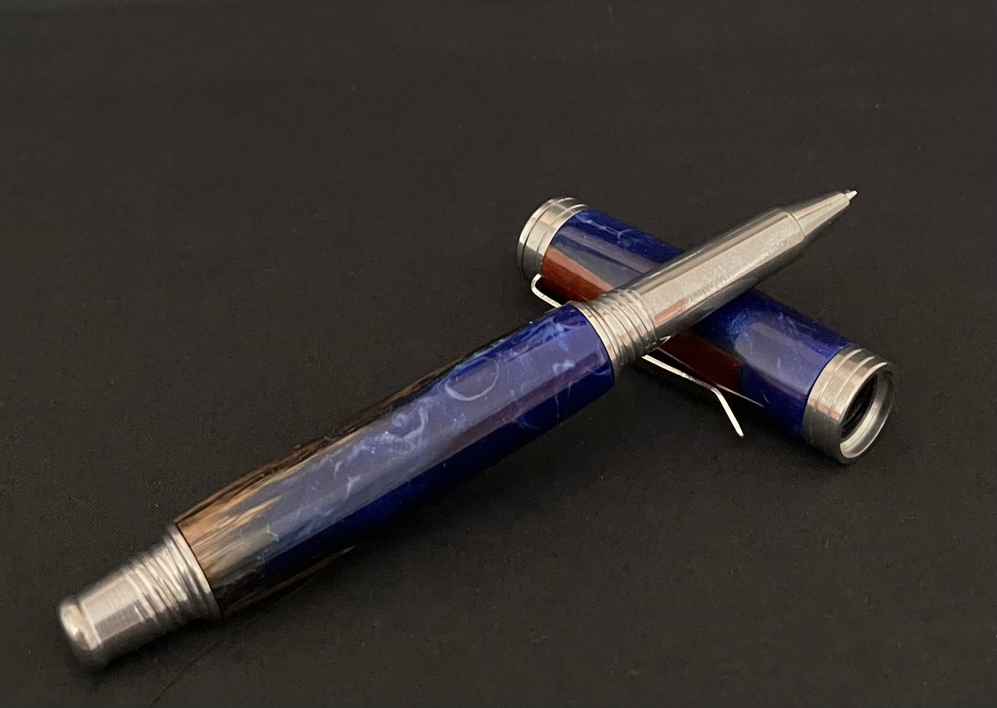 RB494-0923P Stormy Seas - Handcrafted Rollerball Pen