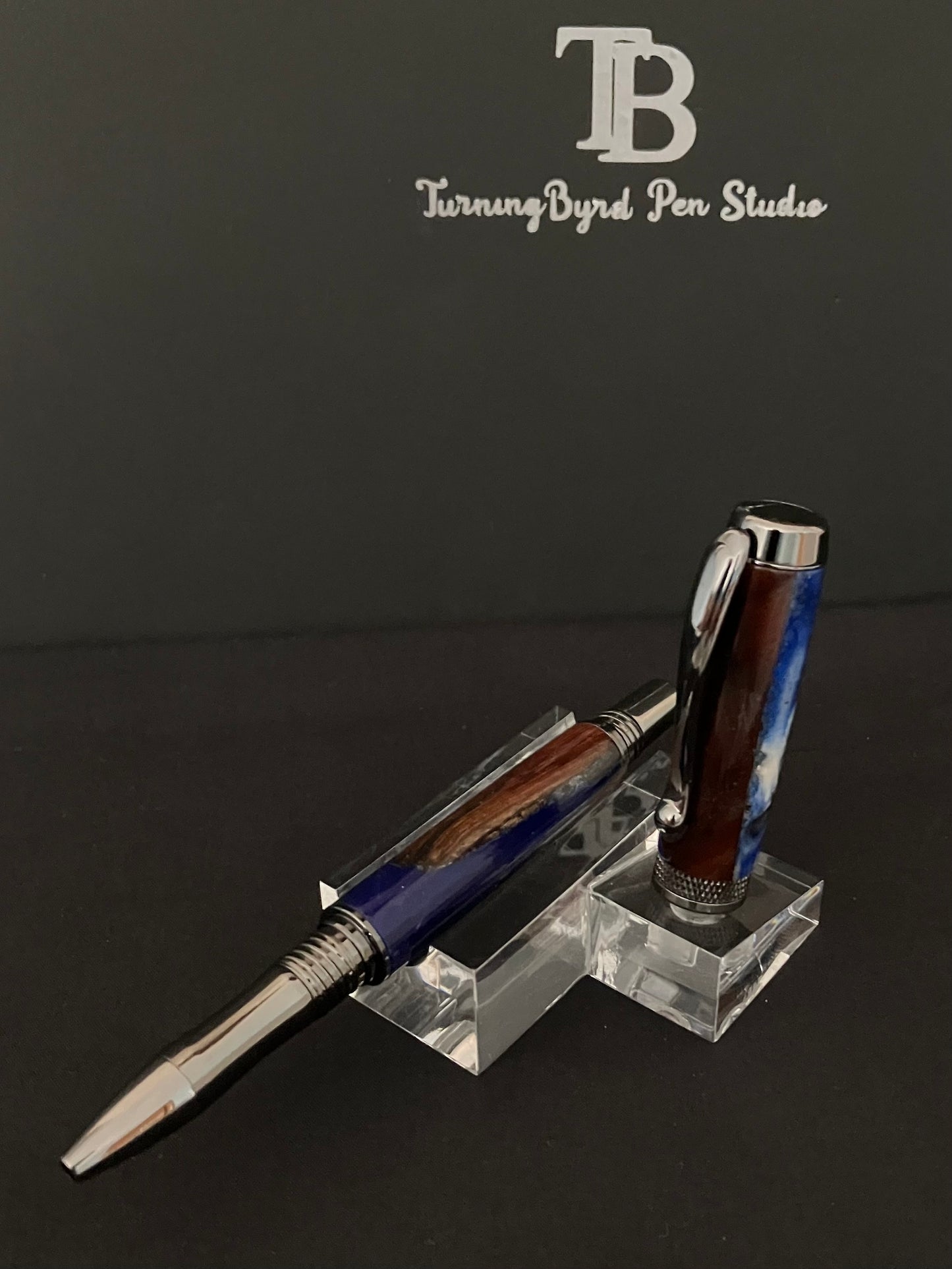 RB495-0923 Stormy Seas - Handcrafted Rollerball Pen