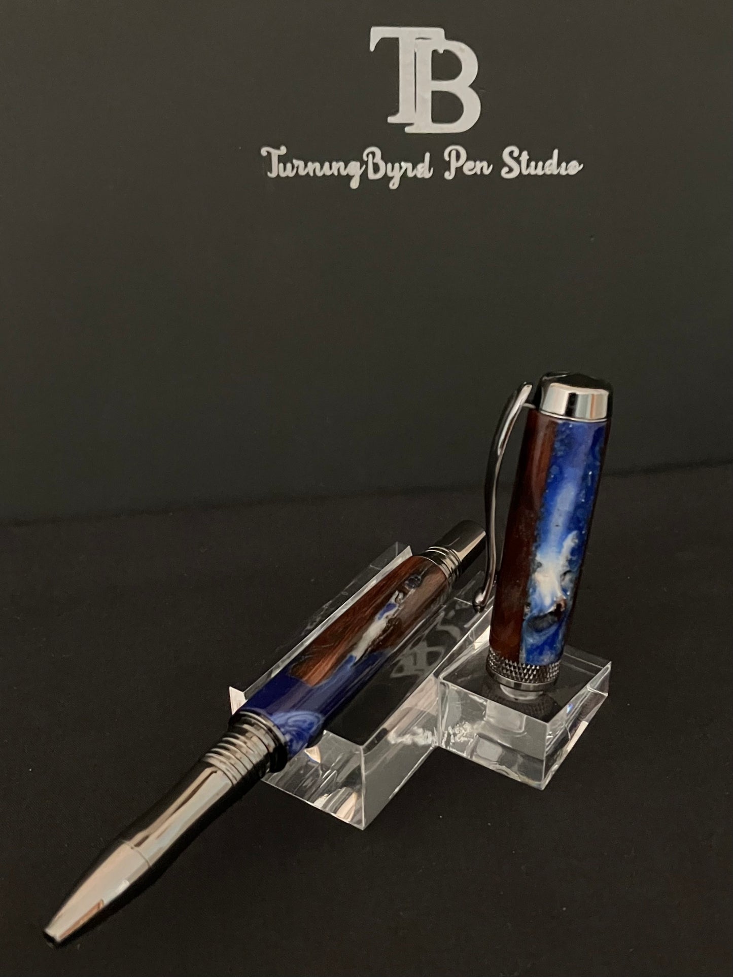 RB495-0923 Stormy Seas - Handcrafted Rollerball Pen
