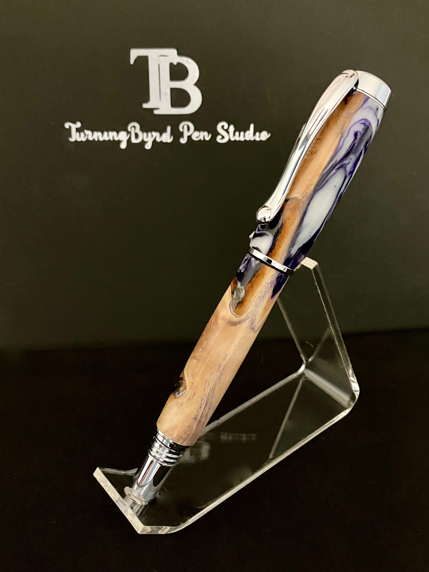 RB499-0923P Purple Pear - Handcrafted Rollerball Pen