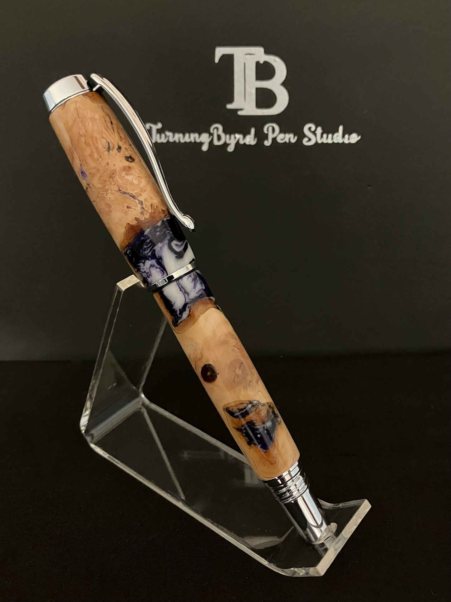 RB499-0923P Purple Pear - Handcrafted Rollerball Pen