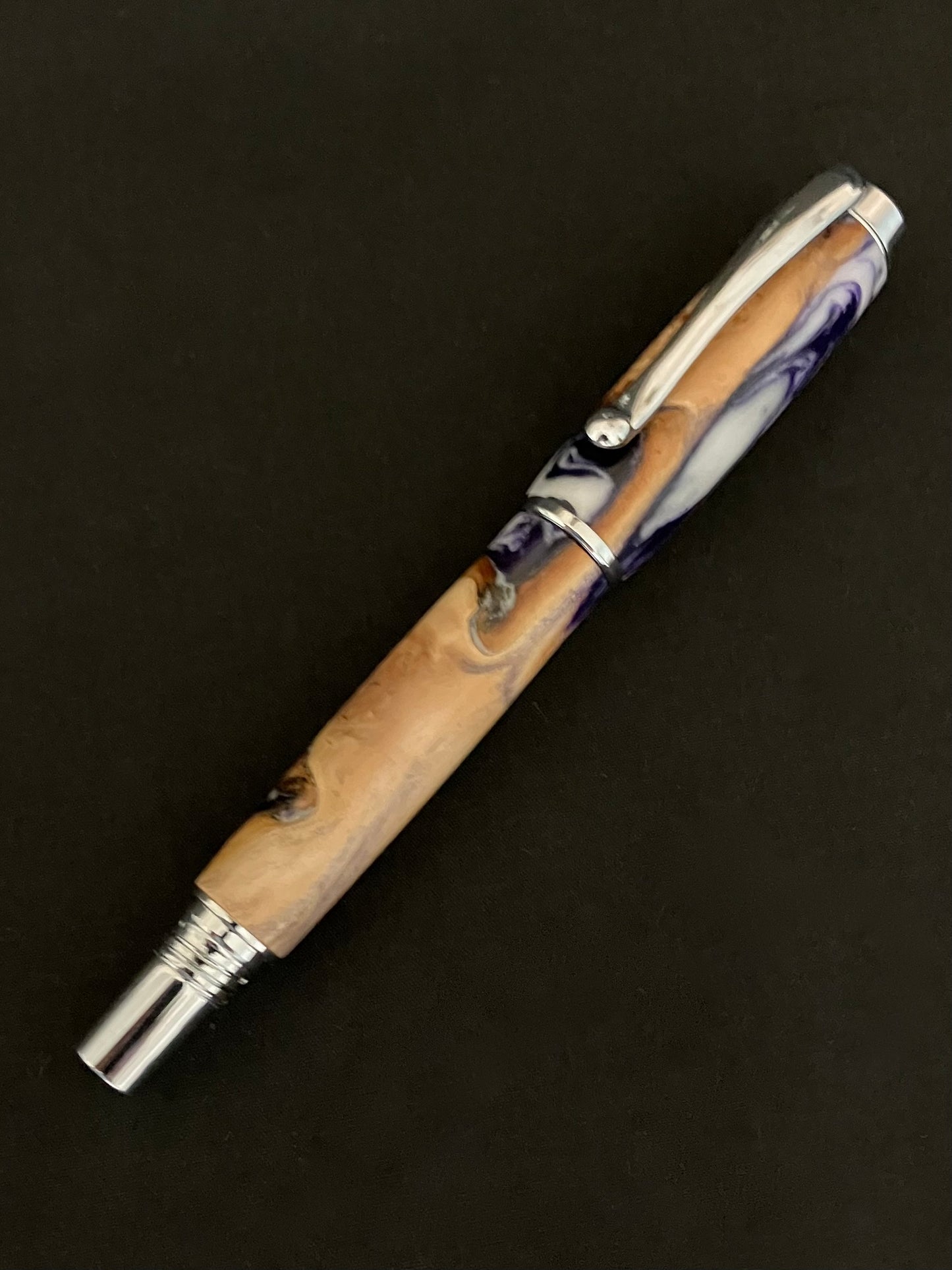 RB499-0923P Purple Pear - Handcrafted Rollerball Pen