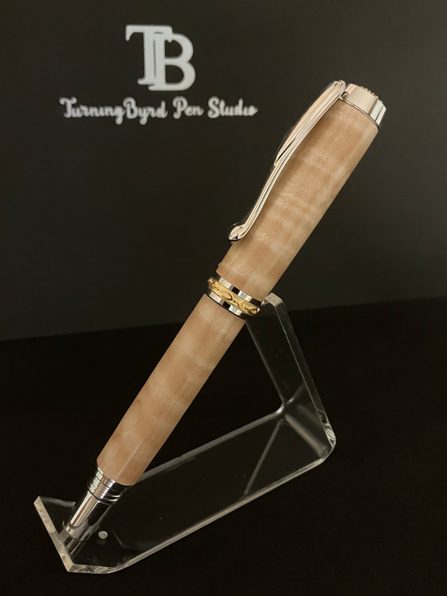 RB505-1123 Curly Maple - Handcrafted Rollerball Pen