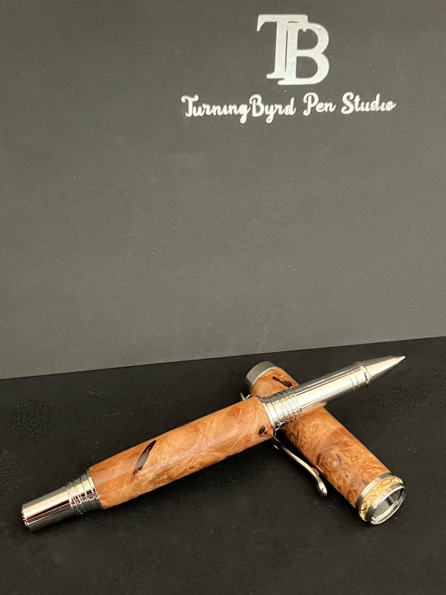 Oregon Myrtle Burl - Handcrafted Rollerball Pen