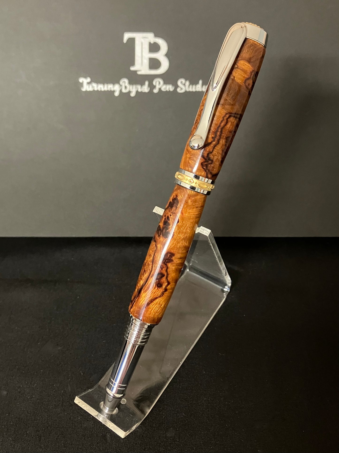 RB515-1124 Desert Ironwood Burl - Handcrafted Rollerball Pen