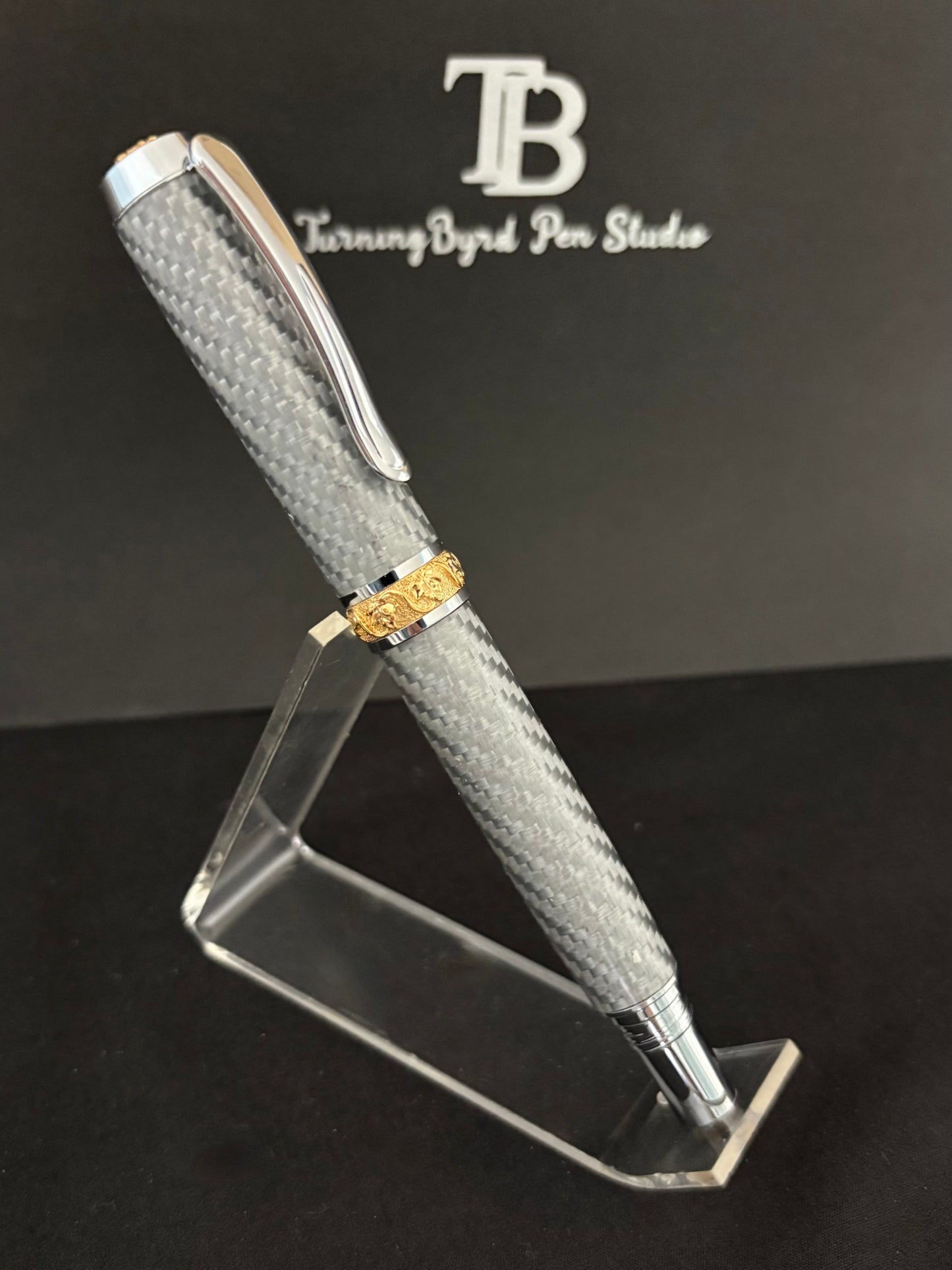 Silver Glass - Handcrafted Rollerball Pen