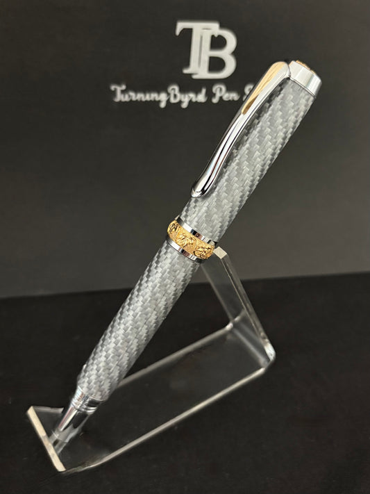 Silver Glass - Handcrafted Rollerball Pen