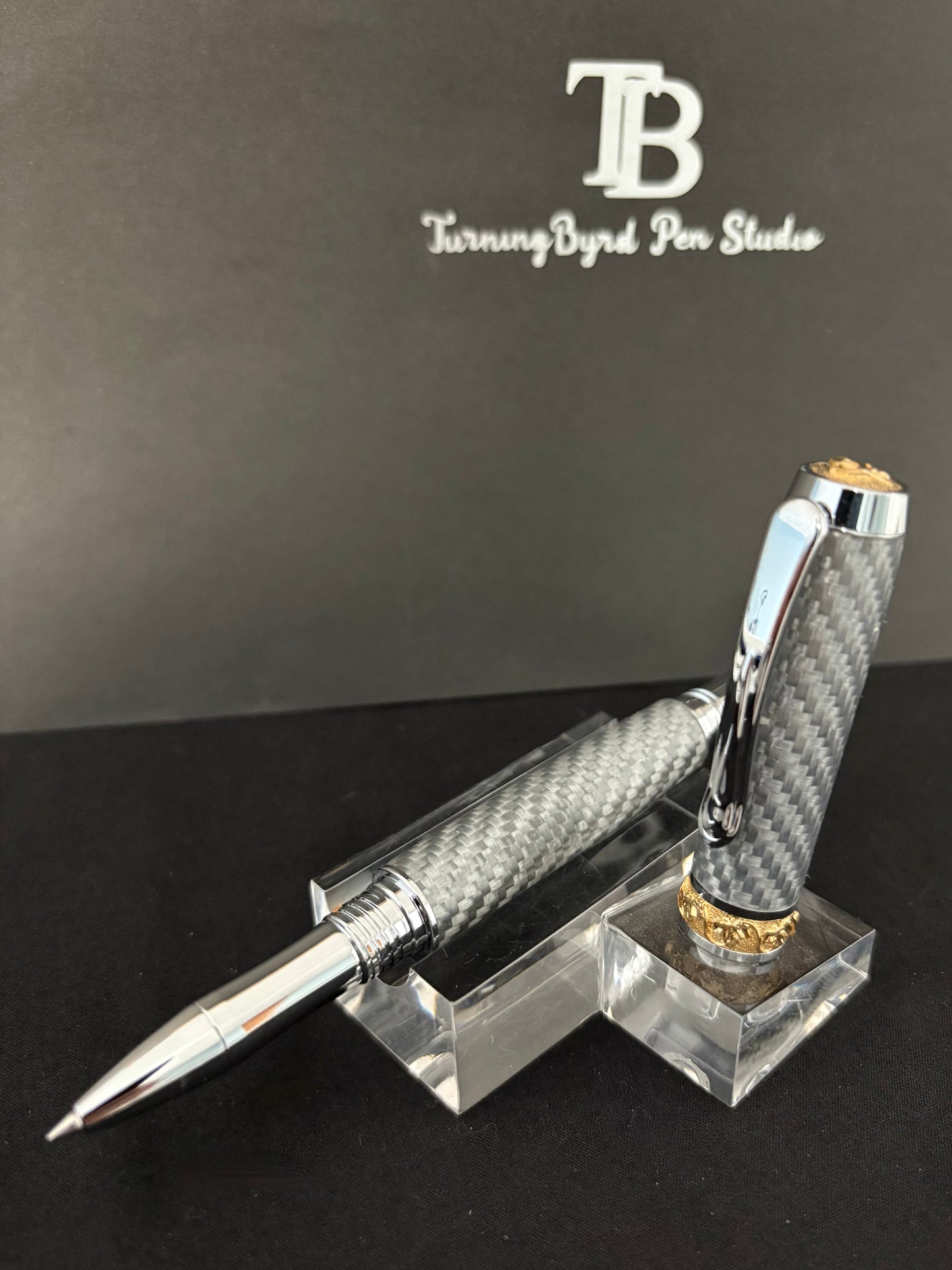 Silver Glass - Handcrafted Rollerball Pen