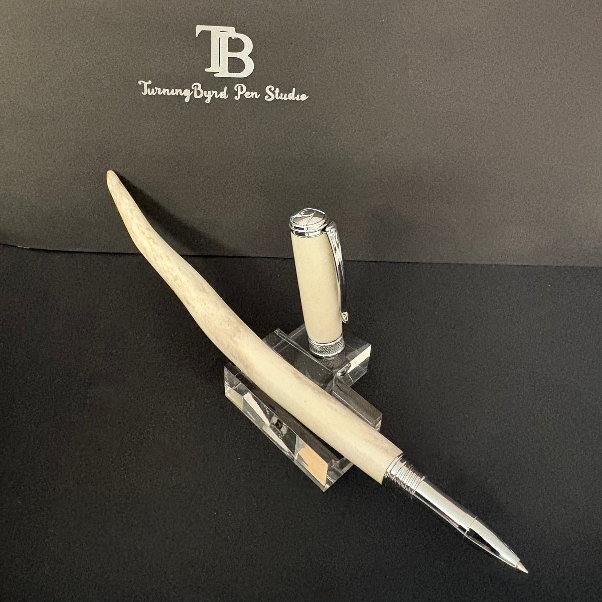RB552-0926 Whitetail Antler - Handcrafted Rollerball  Pen