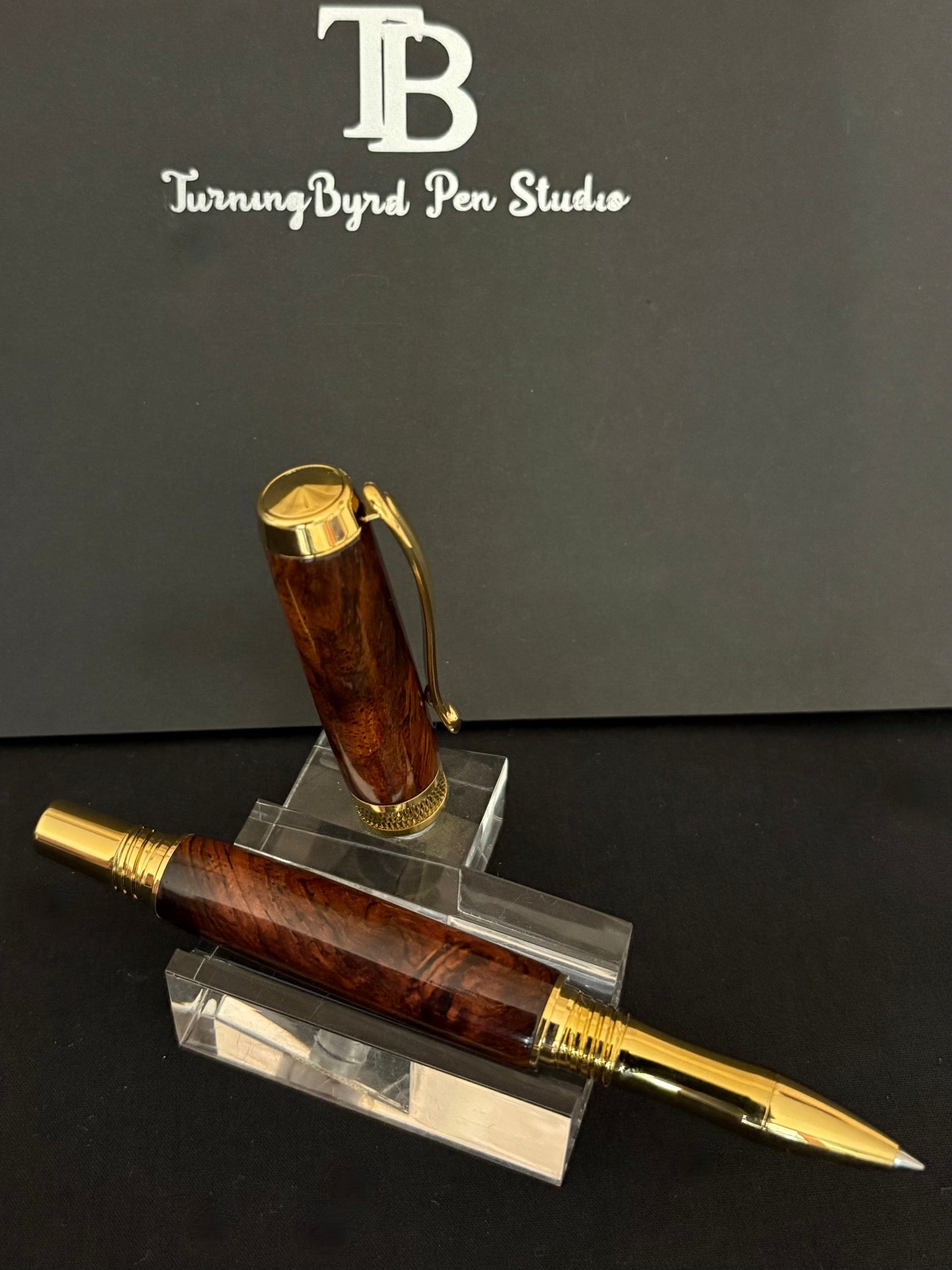 Honduran Rosewood Burl - Handcrafted Rollerball Pen