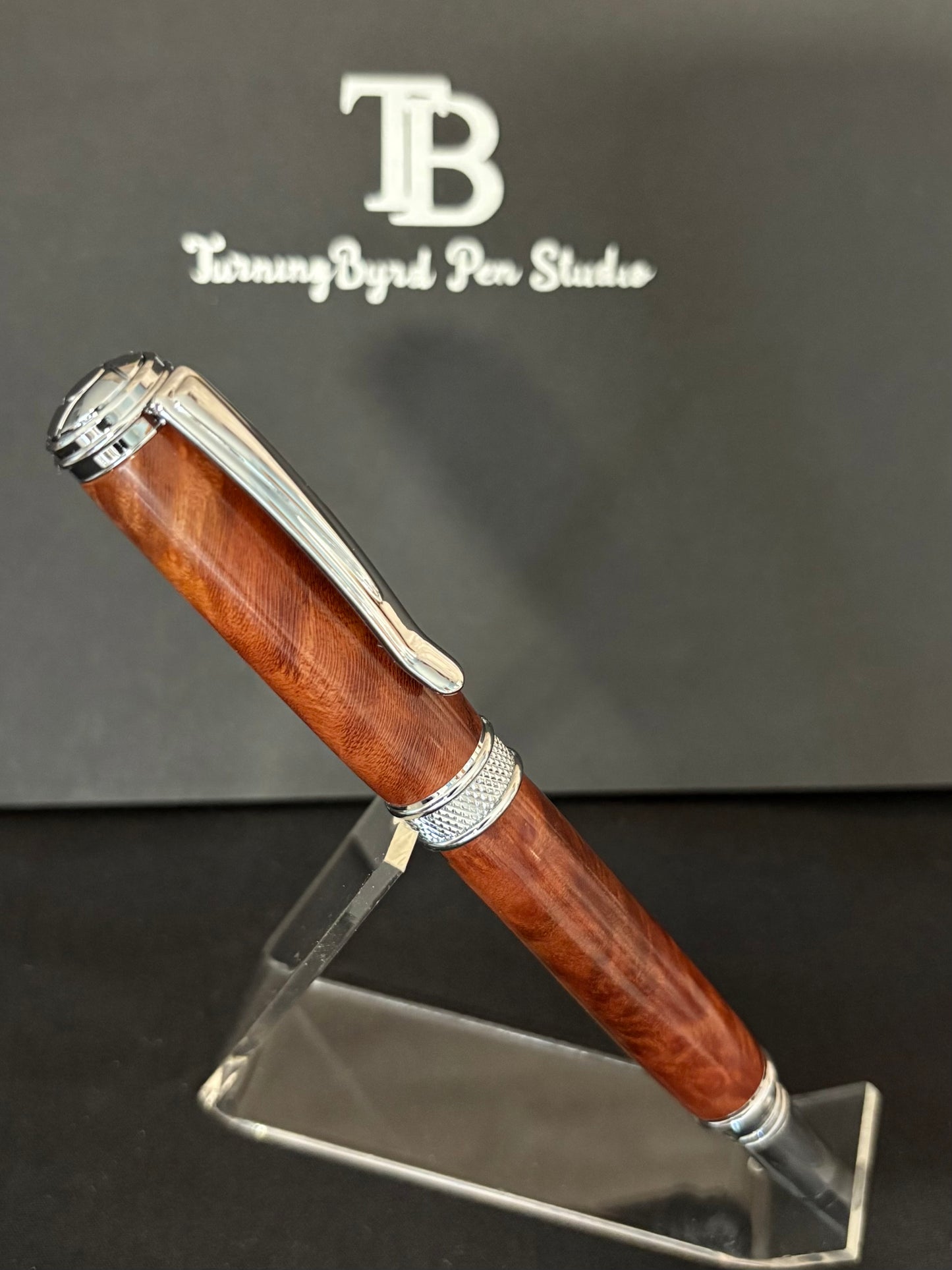 Honduran Rosewood Burl - Handcrafted Rollerball Pen
