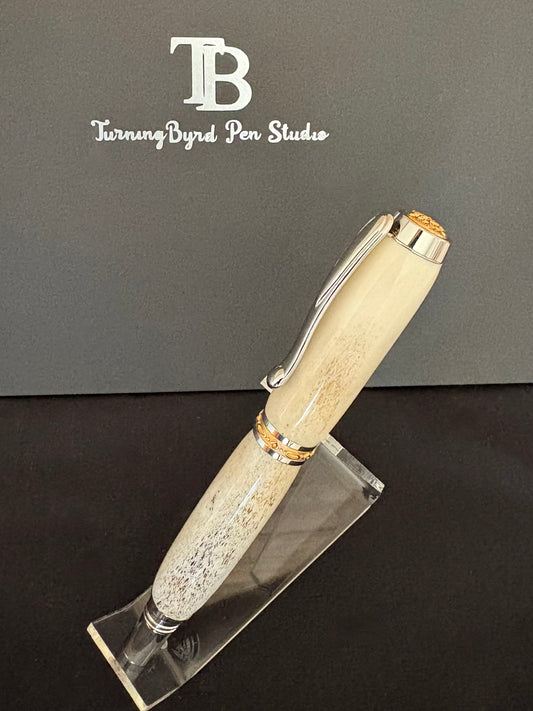 Red Stag Antler — Handcrafted Rollerball Pen