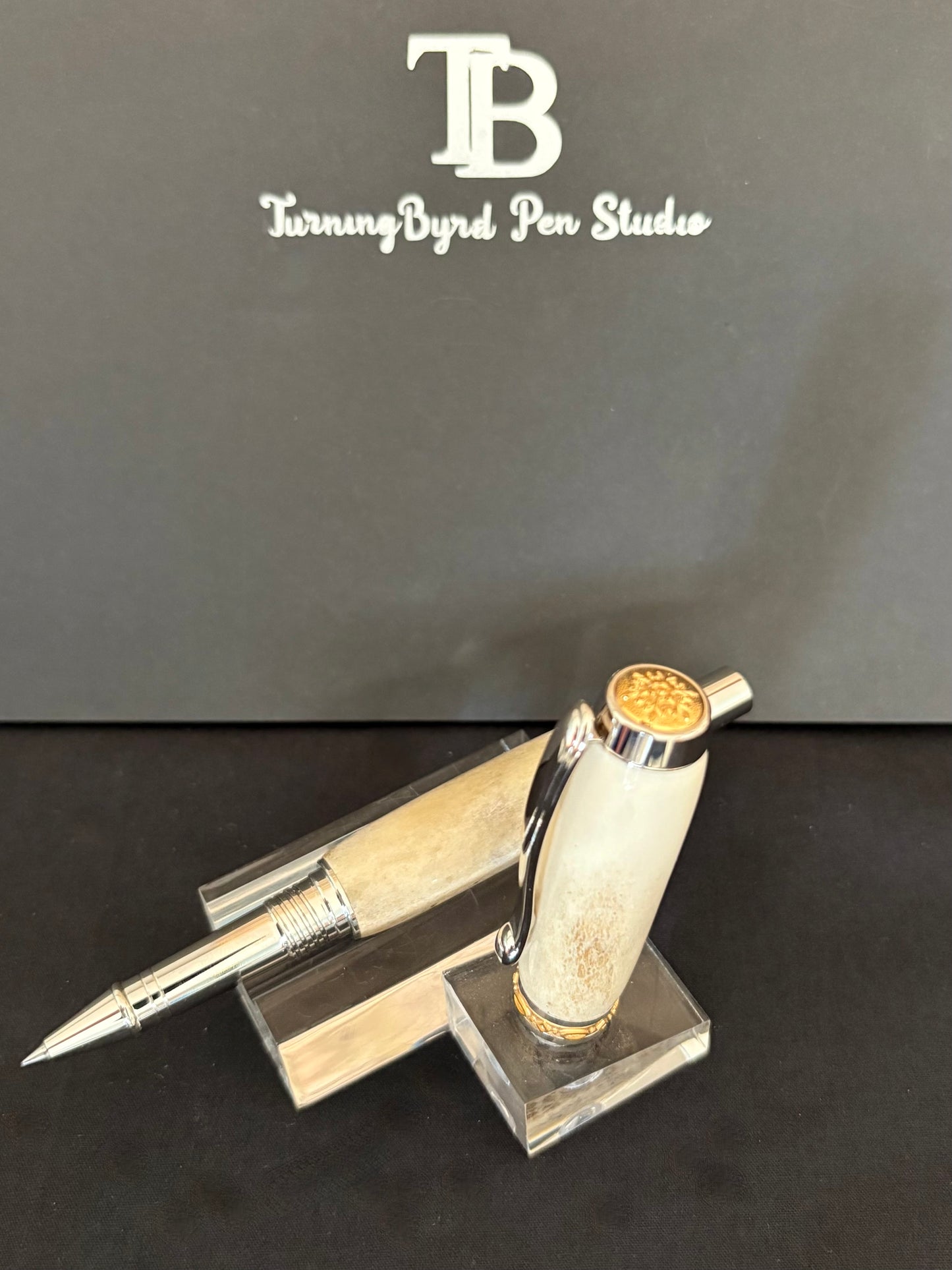 Red Stag Antler — Handcrafted Rollerball Pen