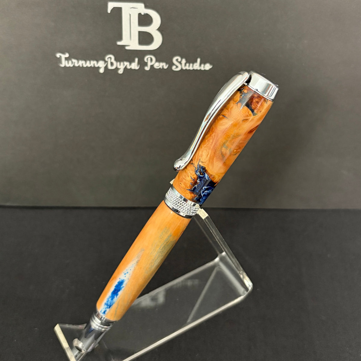 RB550-0926 Stormy Seas - Handcrafted Rollerball Pen