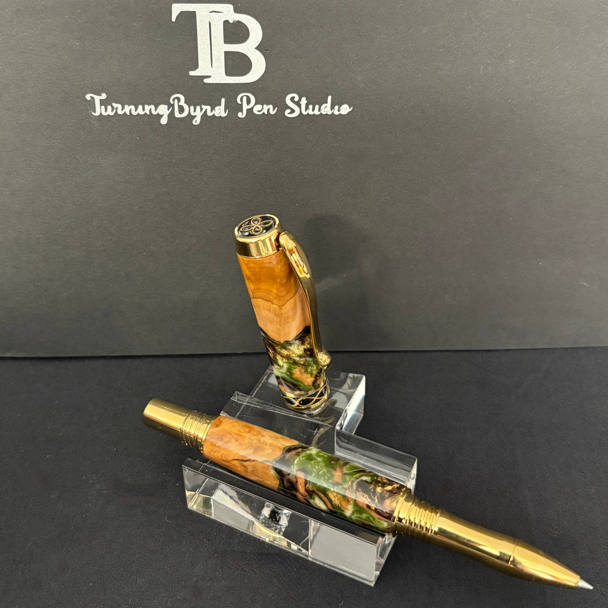 RB551-0926 Gilded Grove- Handcrafted Rollerball Pen