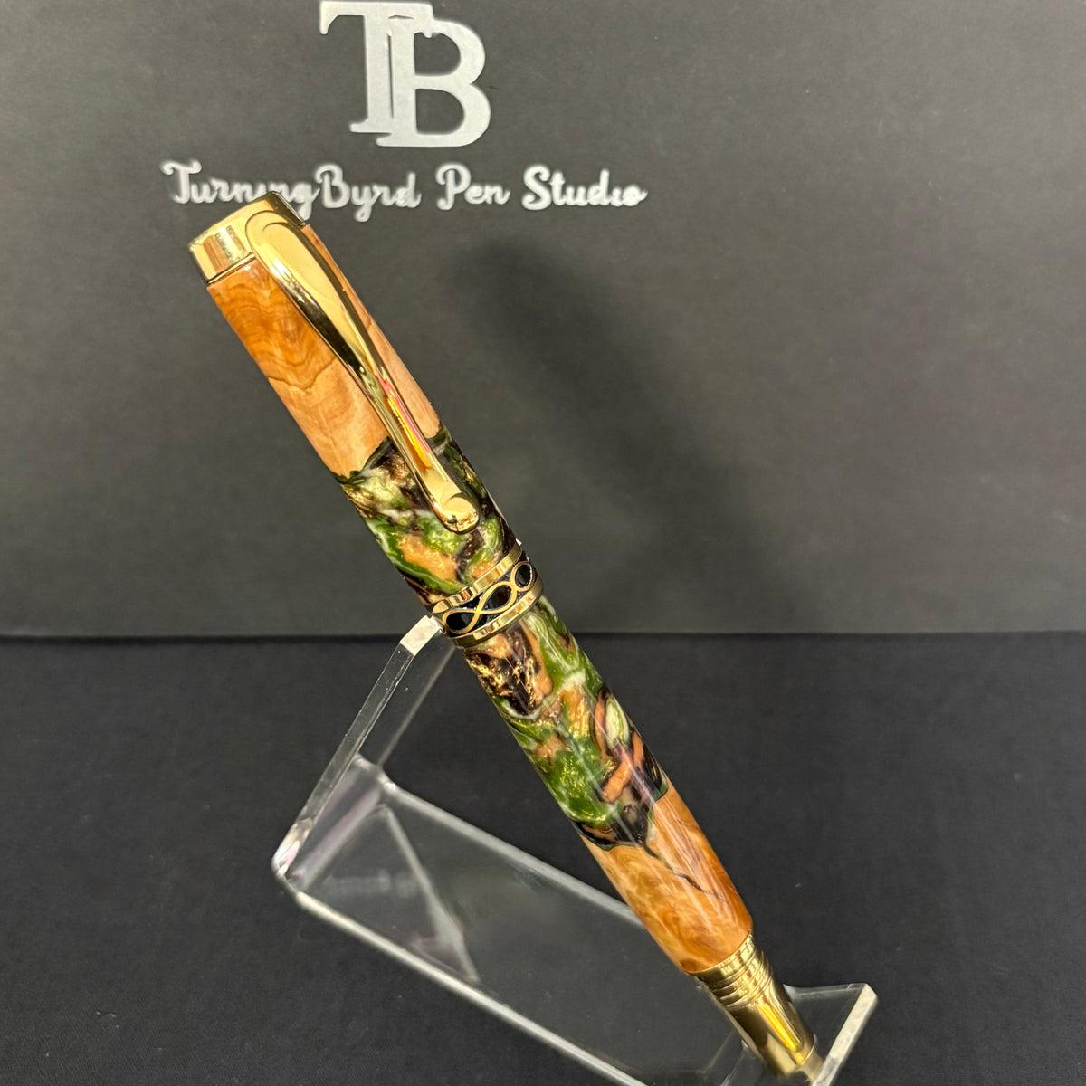 RB551-0926 Gilded Grove- Handcrafted Rollerball Pen