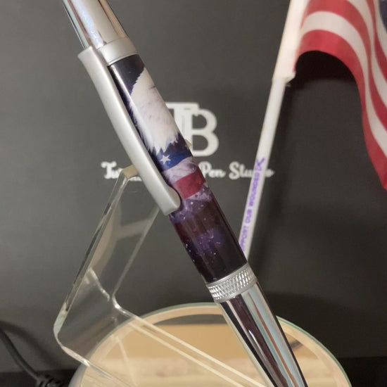 American Eagle and USA Flag Handcrafted Ballpoint Pen