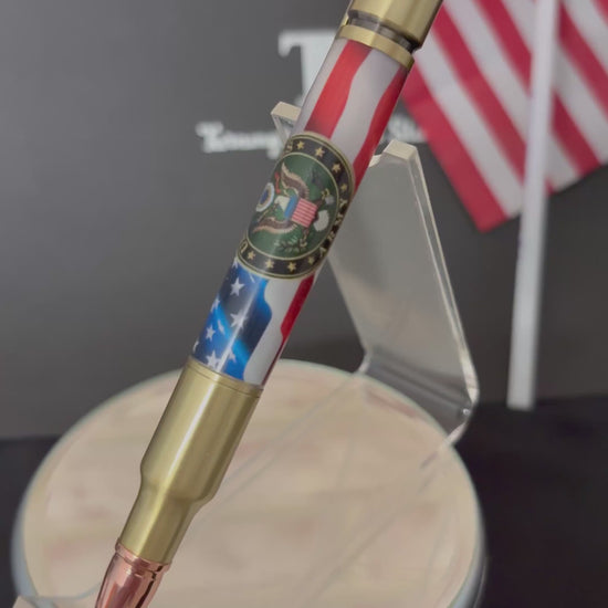 US Army with Flag- Handcrafted Ballpoint Pen