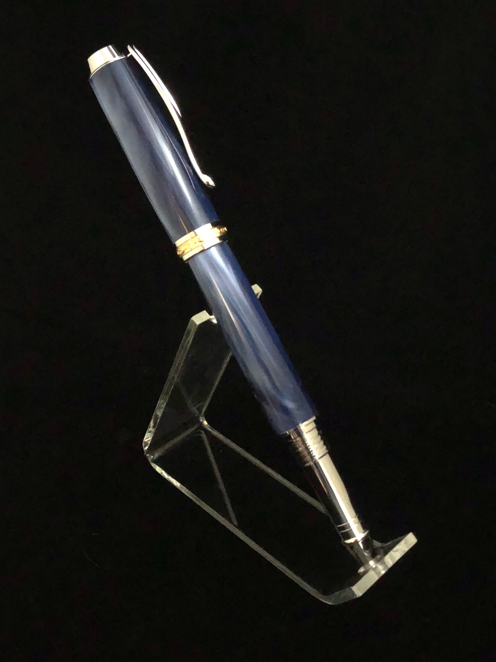 Blue Steel Mist resin Rollerball Pen