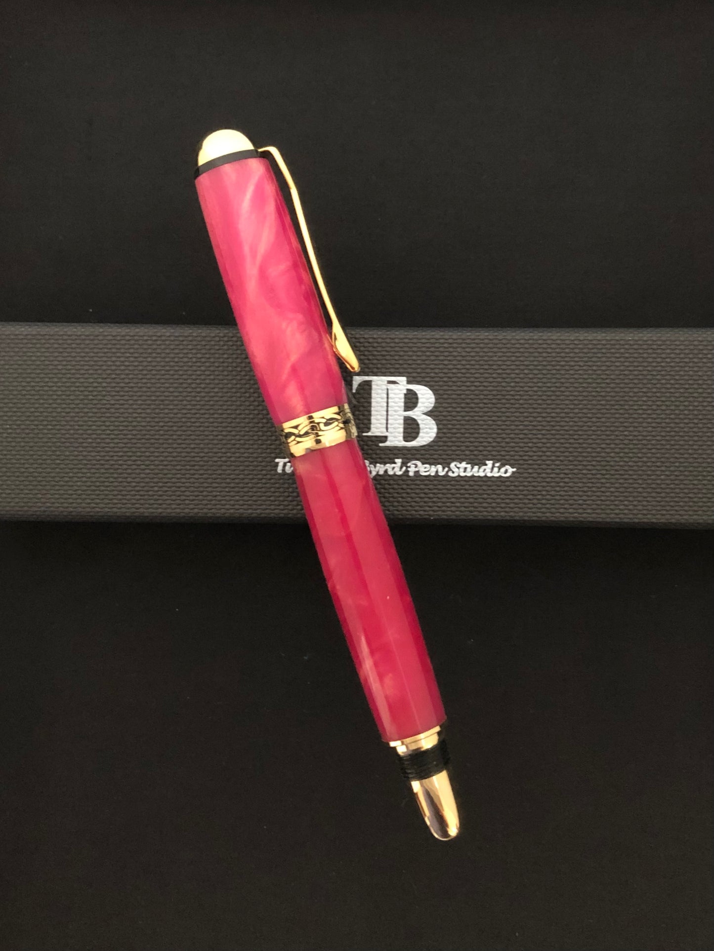 RB402-0921  Fandango Pink - Handcrafted Rollerball Pen