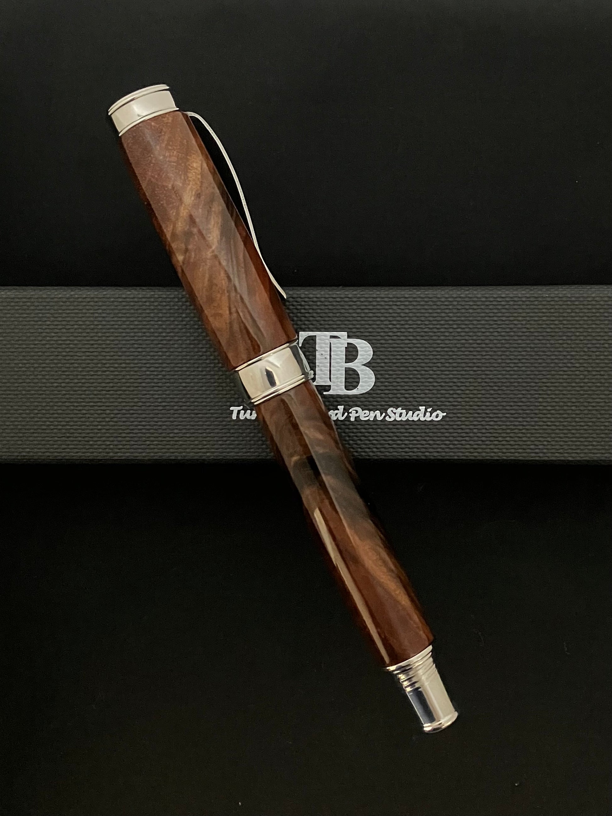 Turkish Walnut with USA Stainless Steel Rollerball Pen