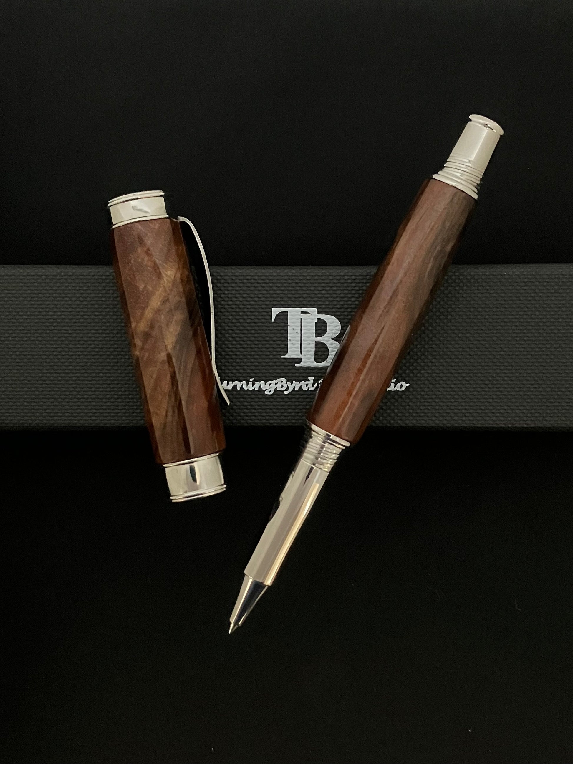 Turkish Walnut with USA Stainless Steel Rollerball Pen